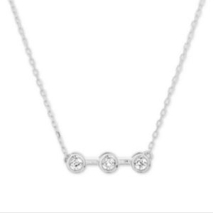 Elsie May Diamond Accent Triple Bezel 16 Pendant Necklace